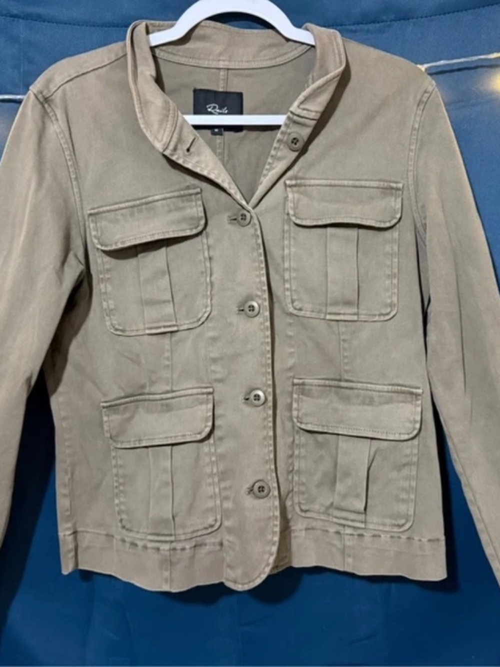 Rails Afton Military Jacket Medium Khaki Utility Safari 4 Pocket